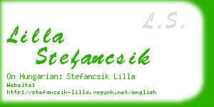 lilla stefancsik business card